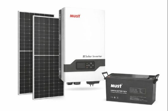 Imagen de Kit Solar Off-Grid MUST 3 kW – Paneles Longi + Batería de Litio 24 V, 3 kW nominal - 9 kVA pico - 2.5 kW en paneles