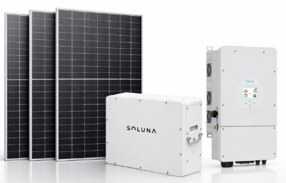 Imagen de Kit solar híbrido con inyección a la red Deye 6kw + paneles + batería , 6kw nominal- 12Kva pico (sólo 10s)- 9kw en paneles 